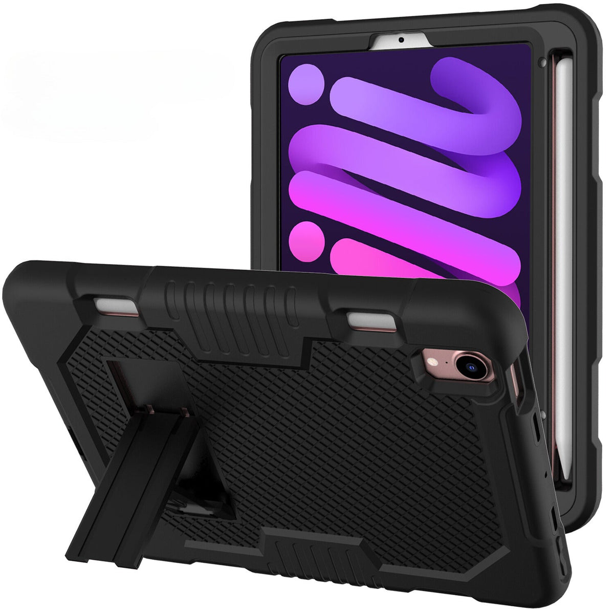 Protective Rugged iPad Case for (8.3-Inch, For iPad Mini 6) - Kickstand Included - Image 2