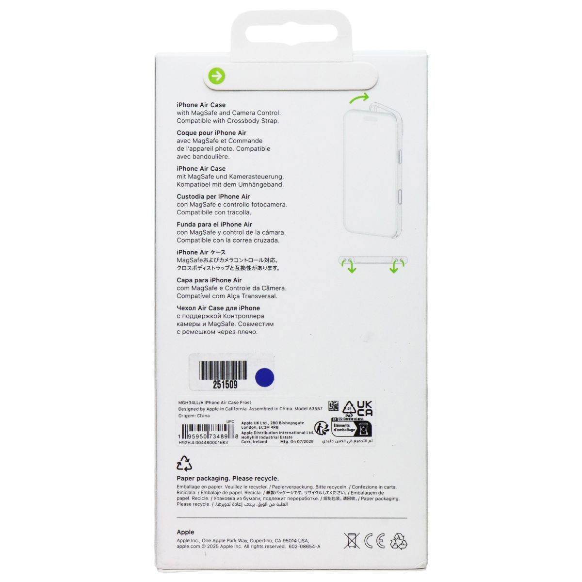 Apple Official Case for MagSafe with Camera Control for iPhone 17 Air - Frost - New - Image 5