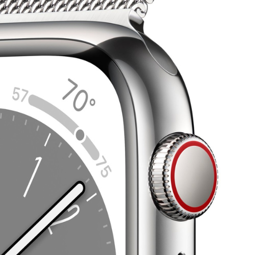 Apple Watch Series 8 45MM (GPS + Cellular) - Silver Stainless Steel - Image 3