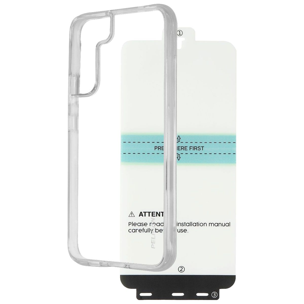 Pelican Protection Pack Hard Case and Glass for Samsung Galaxy (S22+) - Clear - New