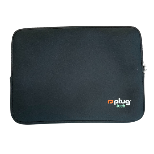 Plug 13.3-Inch Laptop Mac Sleeve, Protective Case with Zipper - Black