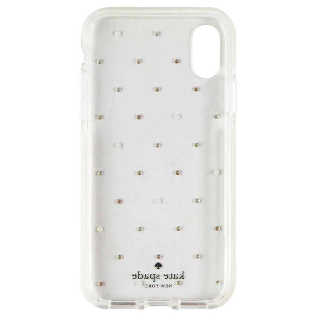 Kate Spade Defensive Hardshell Case for iPhone XS and X - Clear / Pin Dot Gems - New - Image 3