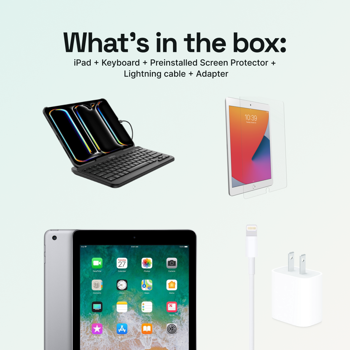 iPad 6th Gen + Belkin Keyboard - Pack - Image 5