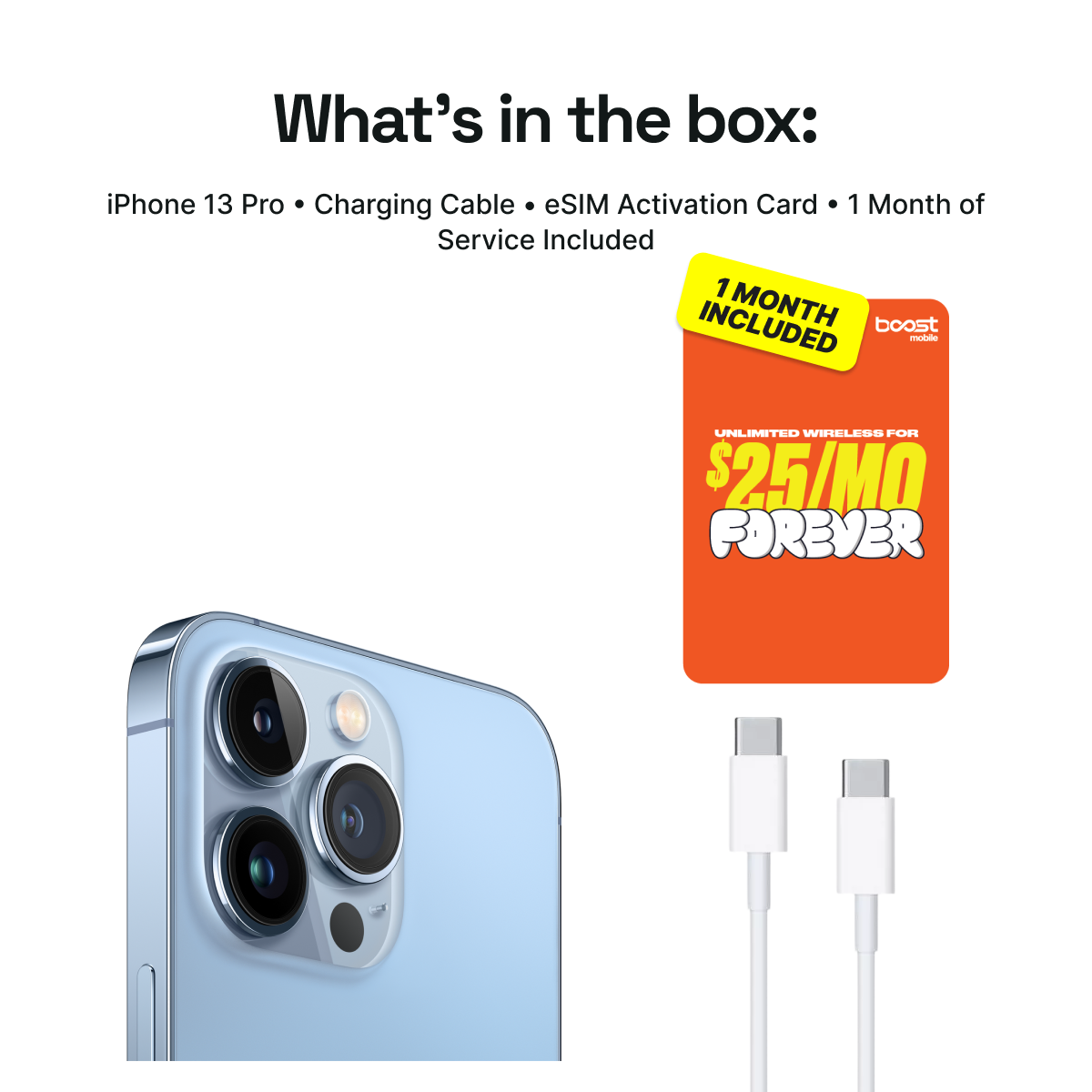 iPhone 13 Pro Connected Pack (Unlocked) + 1 Month Boost Mobile - Image 2