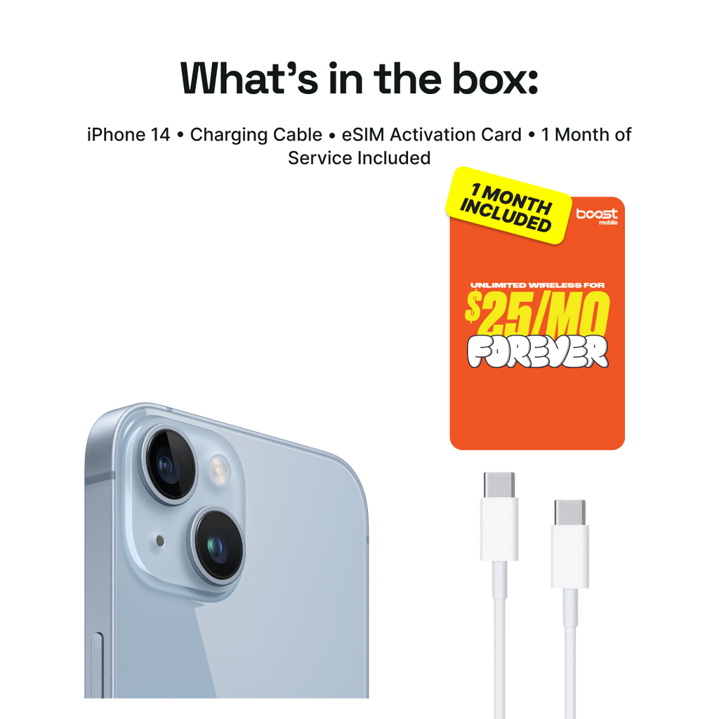 iPhone 14 Connected Pack (Unlocked) + 1 Month Boost Mobile - Image 2