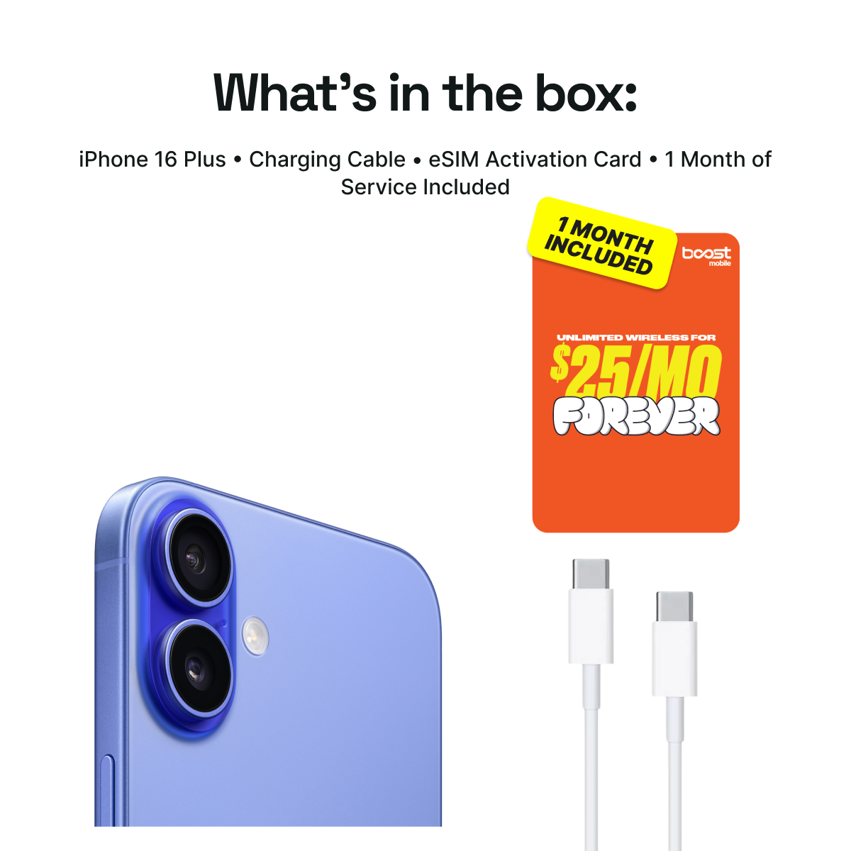 iPhone 16 Plus Connected Pack (Unlocked) + 1 Month Boost Mobile - Image 2