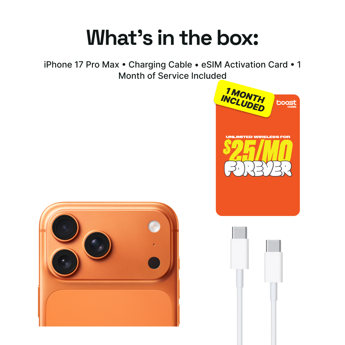 iPhone 17 Pro Max Connected Pack (Unlocked) + 1 Month Boost Mobile - Image 2